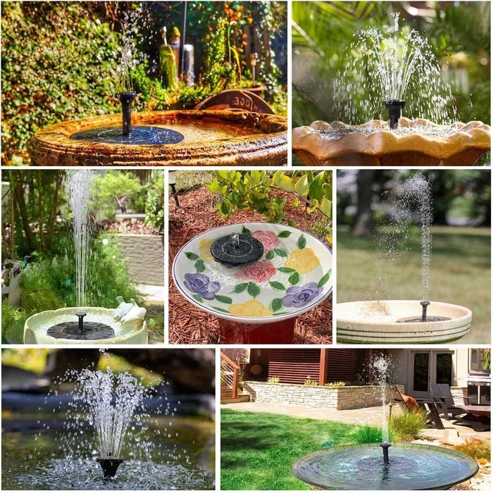 Hot Sale🔥⛲ Solar Fountain, Solar Powered Bird Bath Fountain Pump