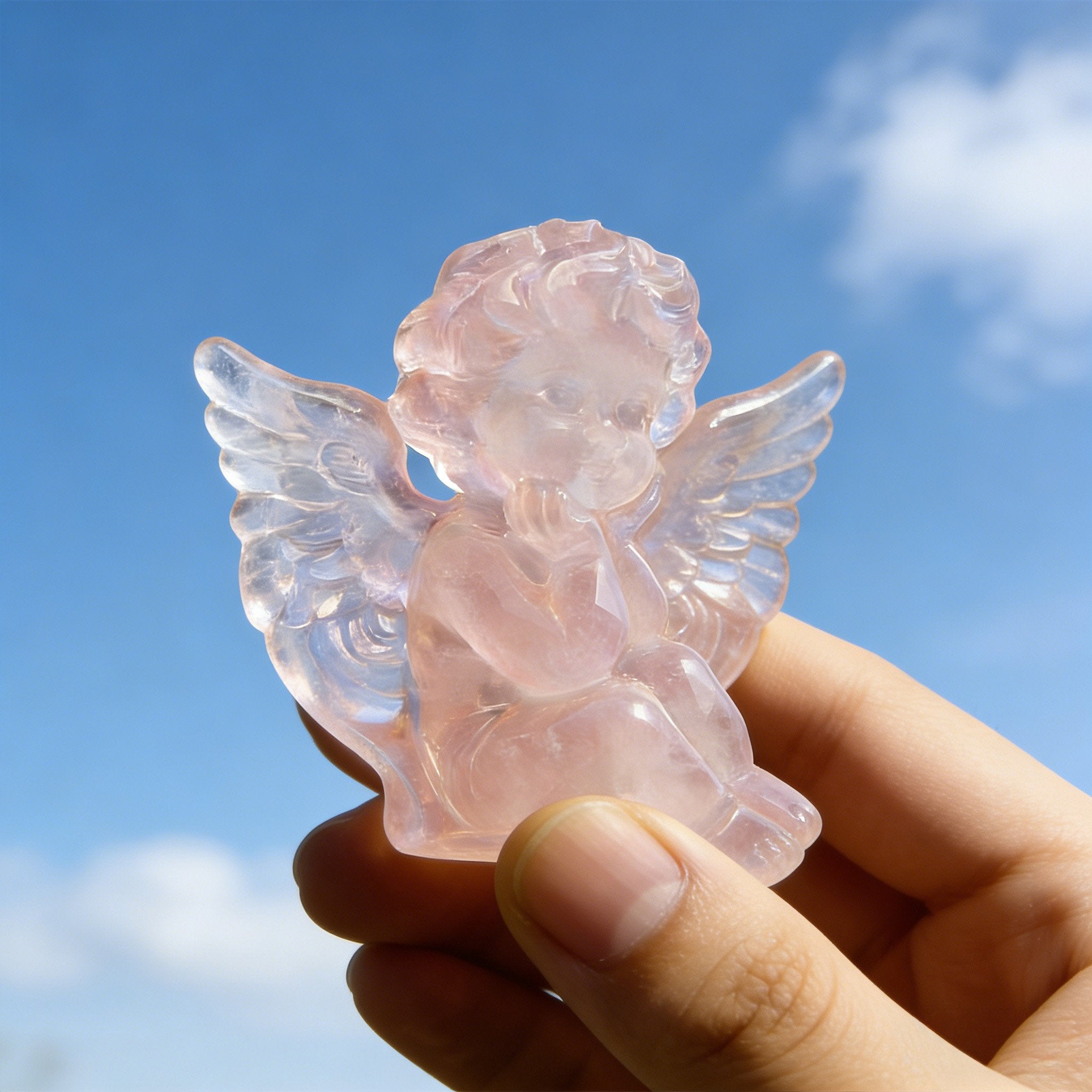 💘2026 Valentine's Hot Sale: Rose Quartz Cupid Pocket Gift