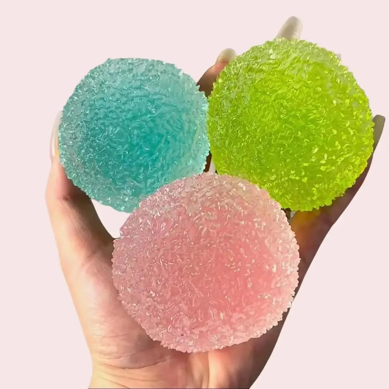 🔥Last Day 49% OFF - 💖 Handcrafted Crystal Mochi Ball Squishy Toy – Soft TPR Stress Relief Fidget 💖
