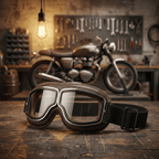 🔥Last Day 49% OFF - 🛠️🏍️OTG Vintage Motorcycle Goggles🕶️ - Fits Over Prescription Glasses, Soft Padded Retro Riding Glasses with Anti-Slip Strap & UV400