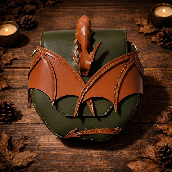 🔥Last Day Sale 49% OFF - 🐉Dragon Embrace shoulder bag natural leather💋