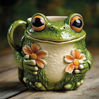 🏆 30K+ SOLD（Mug collector）🐸 Cute Frog Flower Mug