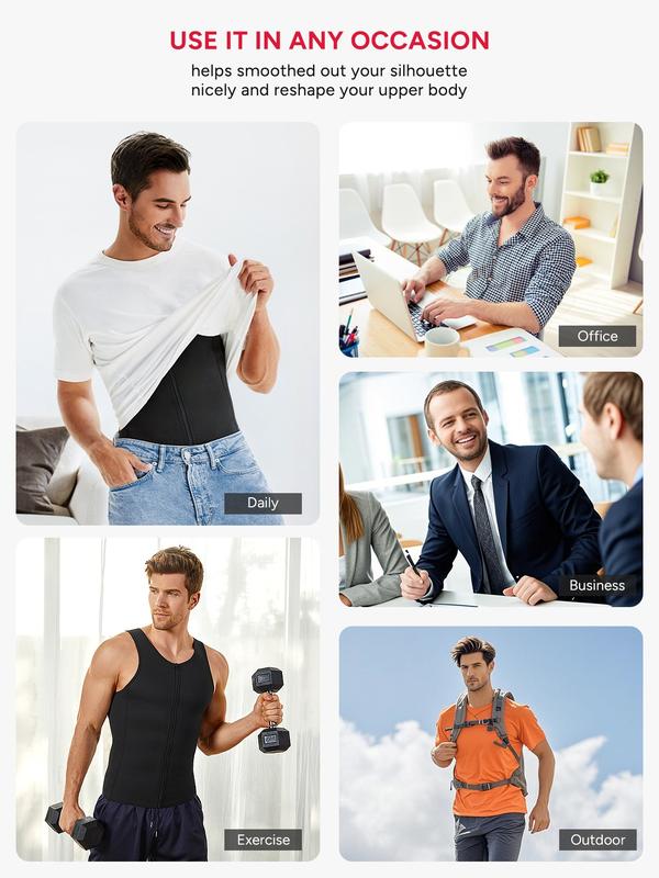 Men's zipper Waist Trainer Trimmer vest💋