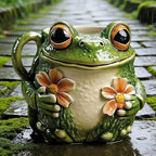 🏆 30K+ SOLD（Mug collector）🐸 Cute Frog Flower Mug