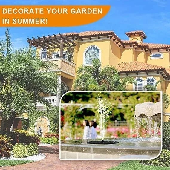 Hot Sale🔥⛲ Solar Fountain, Solar Powered Bird Bath Fountain Pump