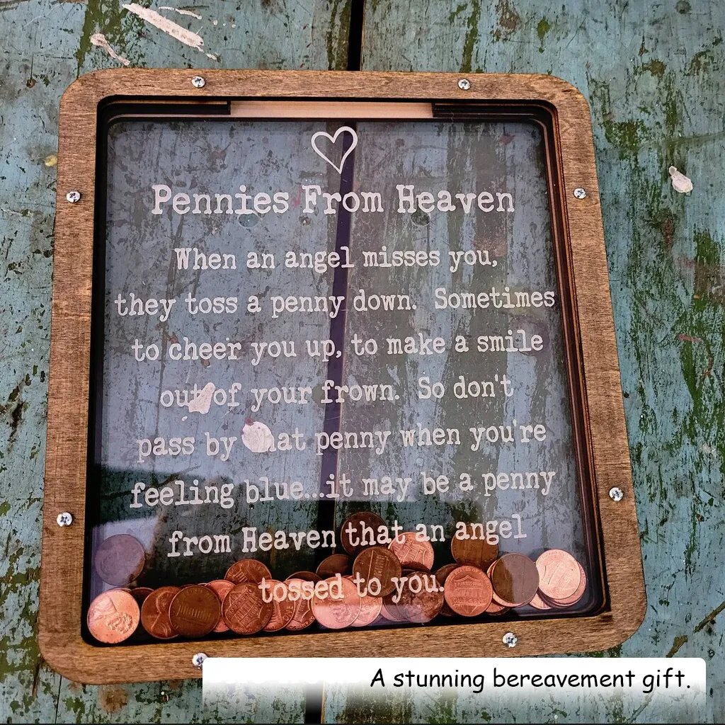 ❤️This Week's Special Price 49% OFF💜Pennies from Heaven Bank Wood Piggy Bank💋