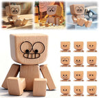 🔥Last Day 49% OFF - ❤🎁Shaking Feet Wooden Figure with 12PCS Magnetic Expressions