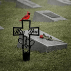 🐦LAST DAY 49% OFF -💖Metal Cemetery Memorial Plaque for Remembrance✝️