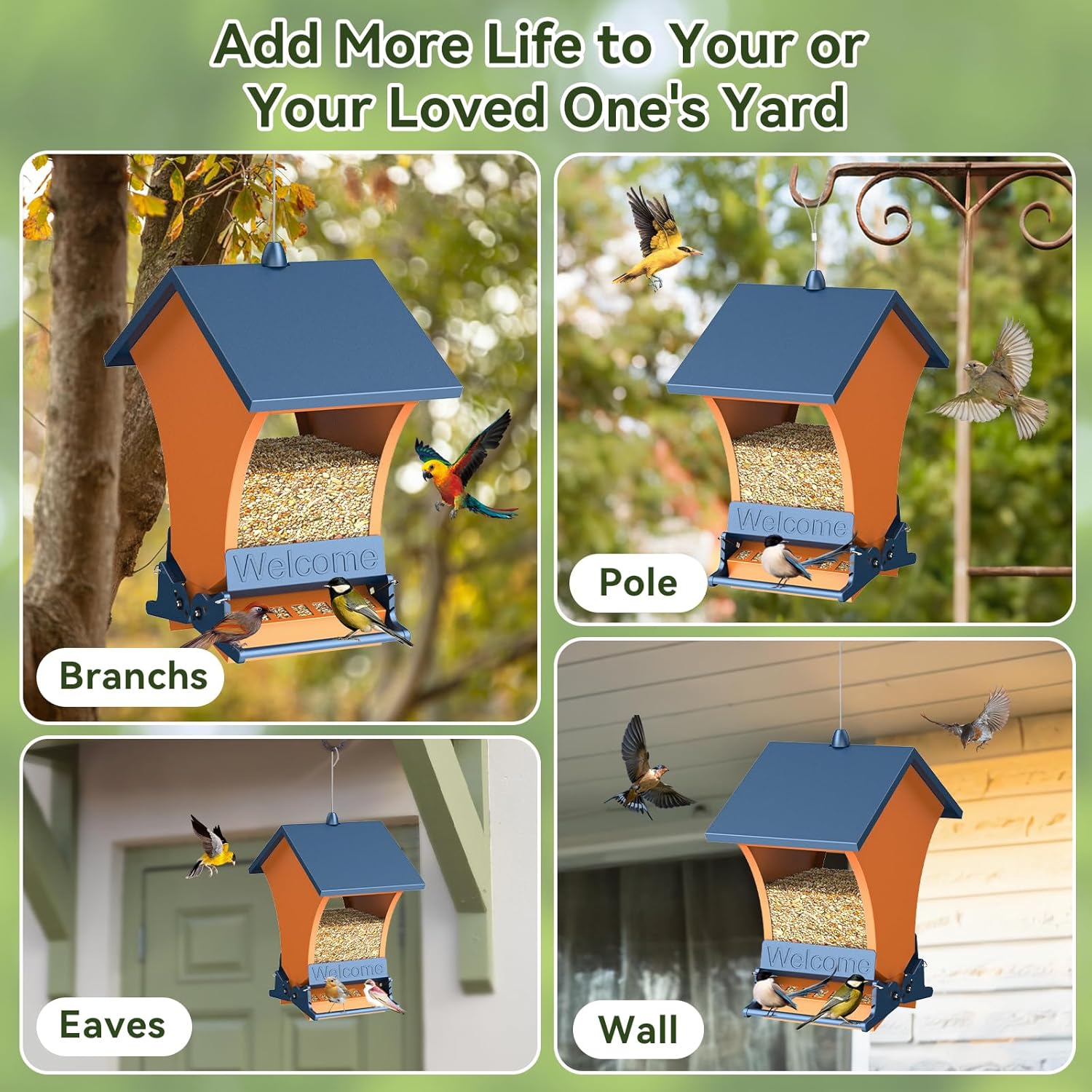 🐦Squirrel Proof Bird Feeder for Outdoors Hanging