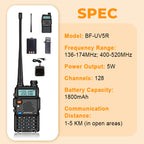 🔥Hot Sale 50% OFF🔥📡 UV-5R Ham Radio Long Range UV5R Two Way Radio Dual Band Walkie