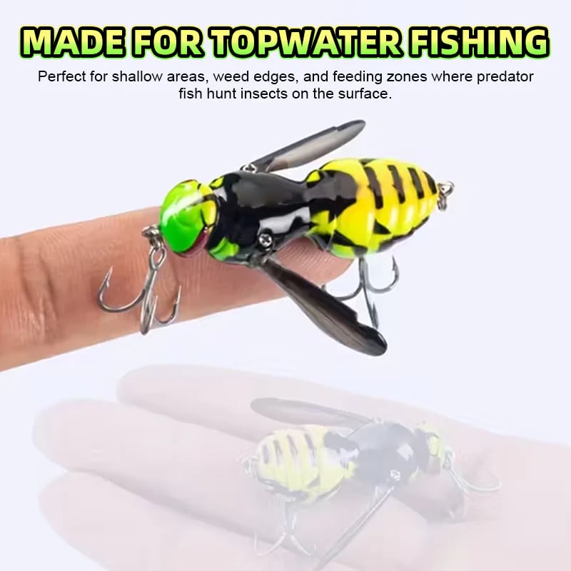 🐝🎣Surface-Crawling Wasp Replica Lure for Fishing