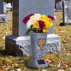 ✨2026 Spring Special Offer 49% OFF💐🕯️Solar-powered Cross Angel Flowerpot Cemetery Vase