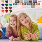 Valentine's Day Gem Gifts for Kids&Adults – 24 Pack Prefilled Cards with Heart-Shaped Gemstones