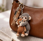 💕Crochet Punch Monkey Keychain