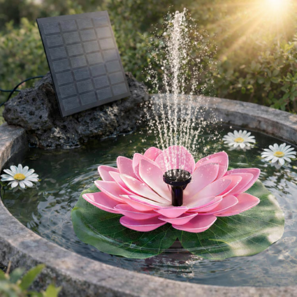 🔥Hot Sale 50% OFF🔥 Solar Lotus Bird Bath Fountain