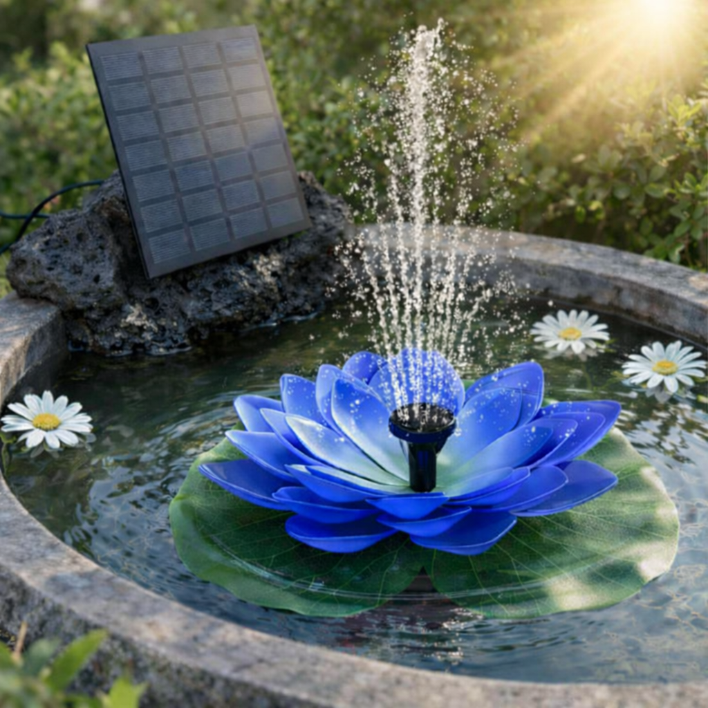 🔥Hot Sale 50% OFF🔥 Solar Lotus Bird Bath Fountain