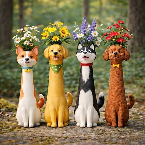 🔥Last Day 50% OFF - 🐶Handcrafted Quirky Dog Vase