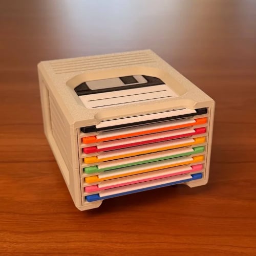 🥤The Retro-Tech Coaster Holder💾