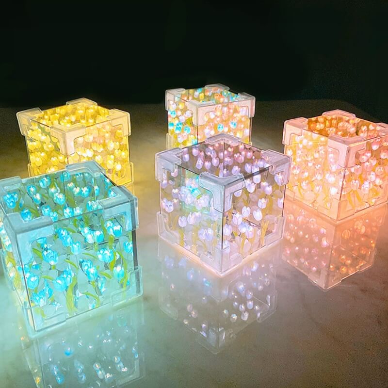 (🔥HOT SALE NOW 49% OFF) -DIY Tulip Cube Mirror Lamp