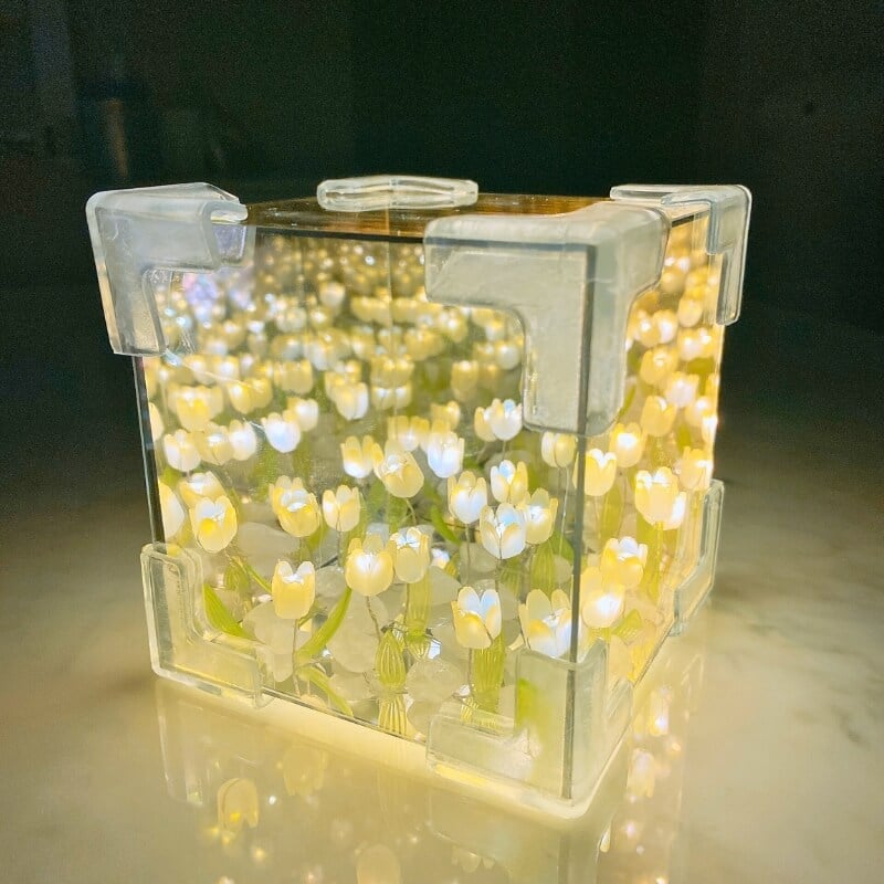 (🔥HOT SALE NOW 49% OFF) -DIY Tulip Cube Mirror Lamp