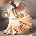 A Gentle Sign from Heaven: Memorial Angel Figurine with Cardinals