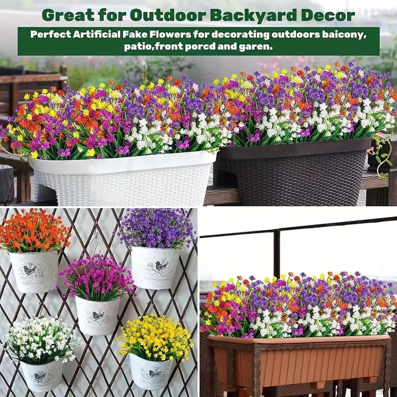 ⚡50K+ SOLD!💥Last Day Promotion!🌺UV Resistant Colorful Artificial Flower