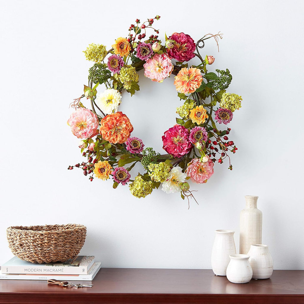 🌸 Mixed Peony Floral Wreath 🔥