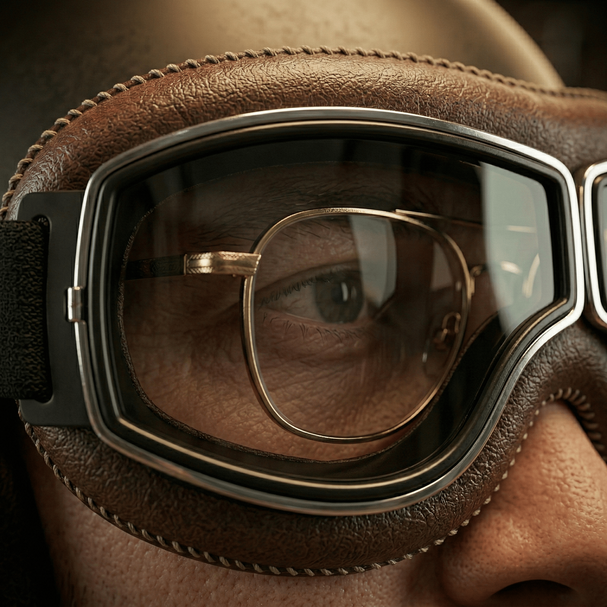 🔥Last Day 49% OFF - 🛠️🏍️OTG Vintage Motorcycle Goggles🕶️ - Fits Over Prescription Glasses, Soft Padded Retro Riding Glasses with Anti-Slip Strap & UV400