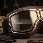 🔥Last Day 49% OFF - 🛠️🏍️OTG Vintage Motorcycle Goggles🕶️ - Fits Over Prescription Glasses, Soft Padded Retro Riding Glasses with Anti-Slip Strap & UV400