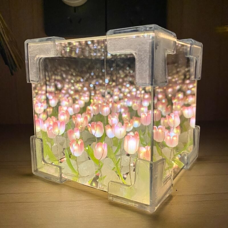 (🔥HOT SALE NOW 49% OFF) -DIY Tulip Cube Mirror Lamp