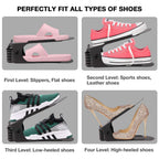 The Adjustable Shoe Rack Space Saver - Premium Quality