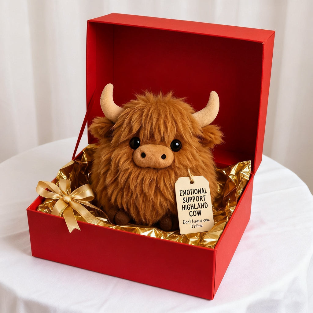 🎅Christmas Pre-Sale 50% OFF🎁Highland Cow Emotional Support Plush🎉